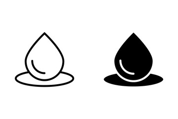 Fototapeta premium Raindrops icons designed in outline, line and stroke style