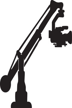 Robotic articulated camera jib silhouette for film and inspection