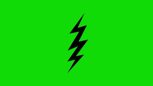 Zapping Animated Symbol on Green Background