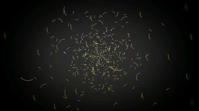 Luxury golden geometric shape looping 3D animation for intro background, motion graphics, and animated particles