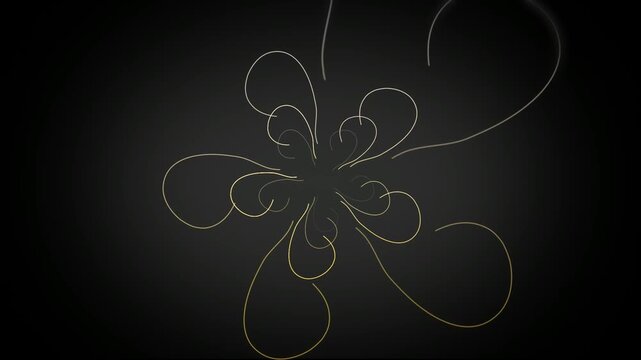 Luxury golden geometric shape looping 3D animation for intro background, motion graphics, and animated particles