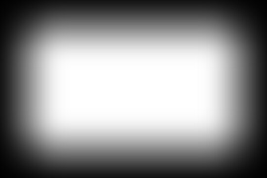 Black vignette border with soft faded edges fading to transparent center. Gradient shadow frame overlay isolated effect. Background overlay PNG for compositing, photo effect, vector design element