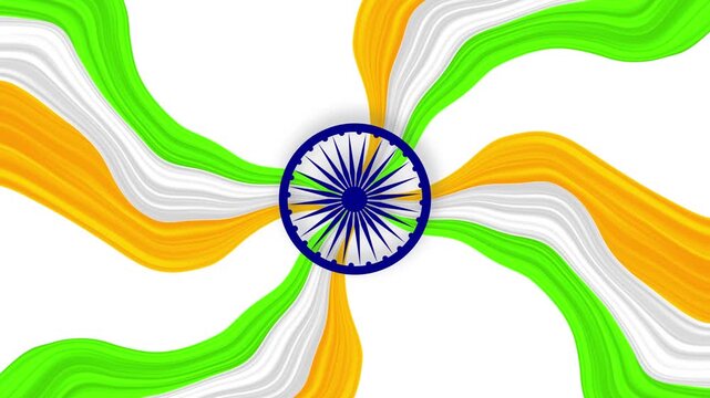 Indian Republic Day celebration Animation. 4K.
