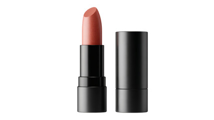 Obraz premium Blank lipstick tube mockup open cap, isolated on a white background