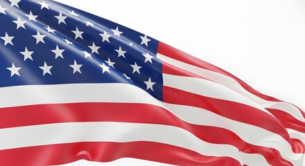 Fototapeta premium Waving american flag close up