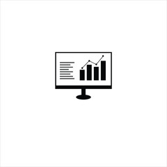 Obraz premium Business Data Analysis on Monitor - Financial Growth Chart Illustration