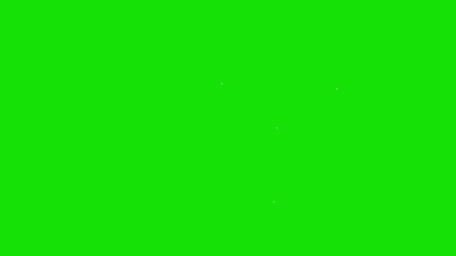 Glowing twinkling stars lights glowing with animation. cartoon blinking  flat vector doodle glitter shining twinkle effect glitter sparkle animation, on green screen background. 4K