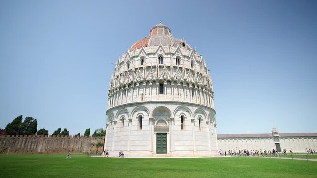 Pisa Baptistery in Piazza dei Miracoli, Tuscany, Italy