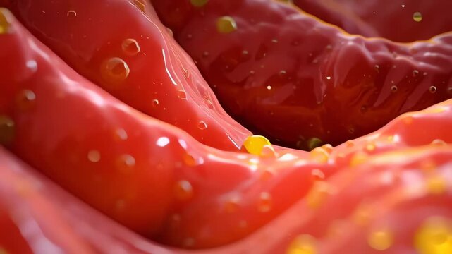 Excess stomach acid causing gastric reflux and burning pain depicting digestion disorder and intestinal inflammation in medical concept 3d rendering