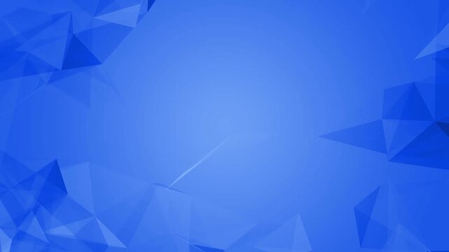 Minimalist Blue Abstract Background Geometric Low Poly 3d Animation. Can Be Used To Represent A Modern Backdrop, Contemporary Futuristic Art Or Surface Mosaic