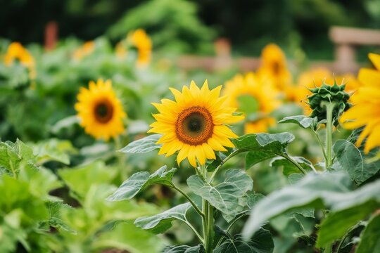 Promoting nature conservation through intercropped sunflowers and vegetables in a community garden setting