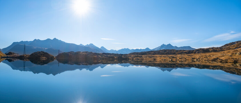 Lake Totensee on the Grimsel mountain pass, Valais, Switzerland