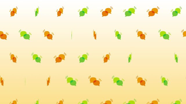 会話する吹き出しのポップなシームレスループアニメーション