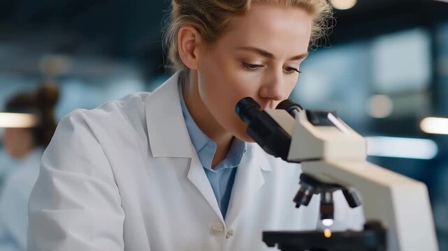 Research laboratory testing different battery chemistry samples with scientists examining electrode materials under microscope magnification, ideal for energy storage development, and modern