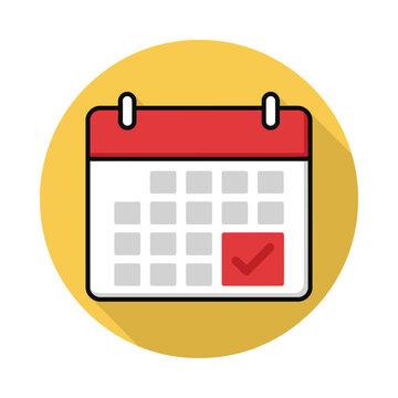 A calendar page with a marked date indicating completion or approval