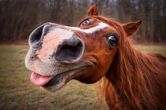 Lustiges Pferdeportrait