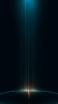 Abstract futuristic light beams against dark space background