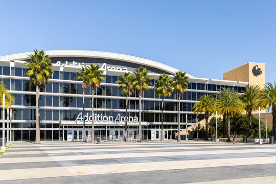 Orlando, FL, USA - November 18, 2025: Addition Financial Arena is a sports and entertainment arena, home to the University of Central Florida Knights basketball team.