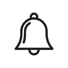 Fototapeta premium Notification bell icon outline with alert symbol