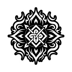 Fototapeta premium Smoke sigil icon in glyph style