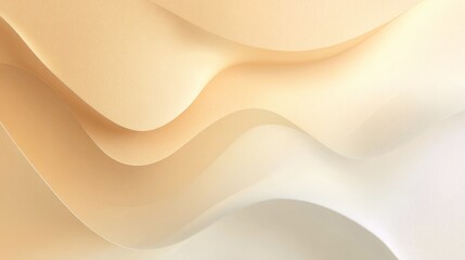 Obraz premium Abstract beige and cream flowing waves texture with soft gradients