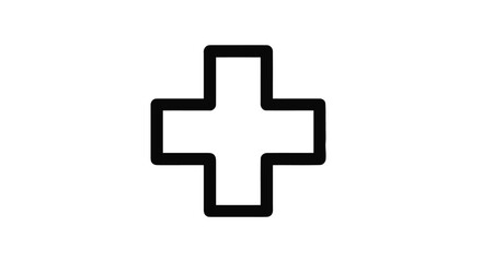 Fototapeta premium Vector illustration&nbsp;of simple black outline cross icon