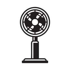 Obraz premium A clear vector illustration of a floor fan on a stand.