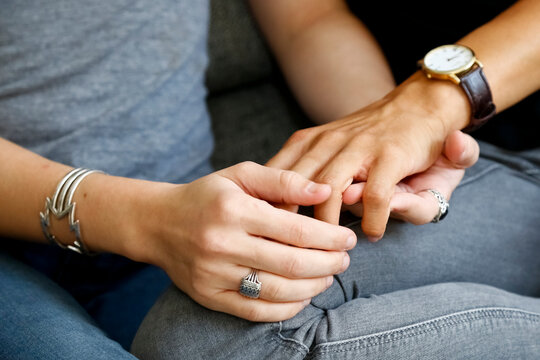 Close Up of Hands Showing Support, Connection and Human Relationship