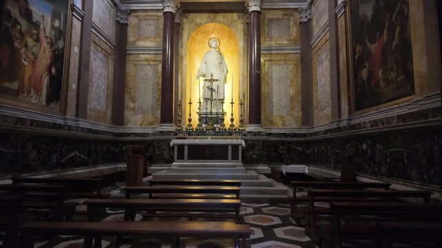 Interior Of Saint Stephen Chapel In Basilica Saint Paul Outside The Walls