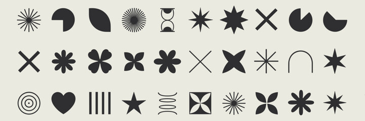 Obraz premium Collection of abstract geometric shapes and symbols