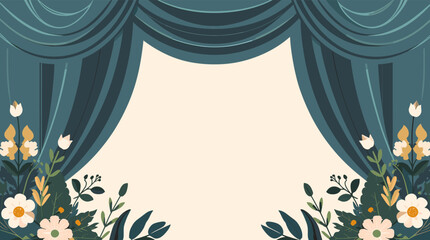 A stylized flower illustration with a white bloom and yellow center, set against a dark green background with abstract leaves and stems, evoking a sen © sisca