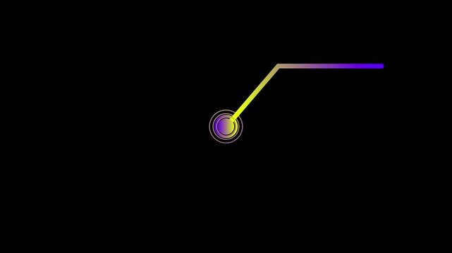 Minimal technology interface element designed for text highlighting. HUD line callout animation
