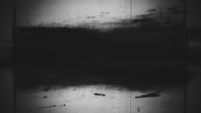 Grunge background video. Dark aged damaged paper animation. Scary Horror Background. BW Displacement Overlay