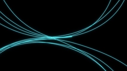 Fototapeta premium Intersecting blue light trails