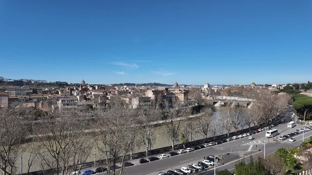 Rome Skyline Sunset Timelapse From Orange Garden Aventine Hill