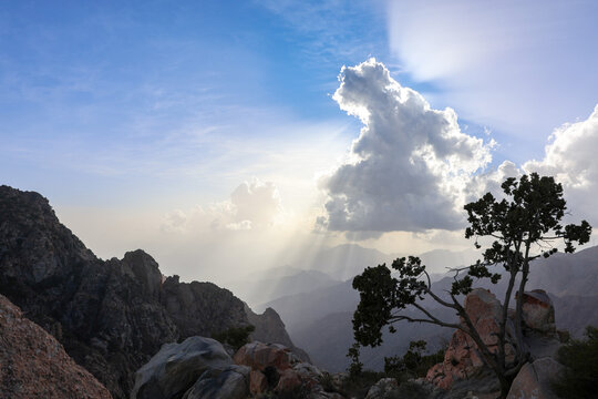 A Beautiful view of Mountains, Abha, Saudi Arabia - Tourism