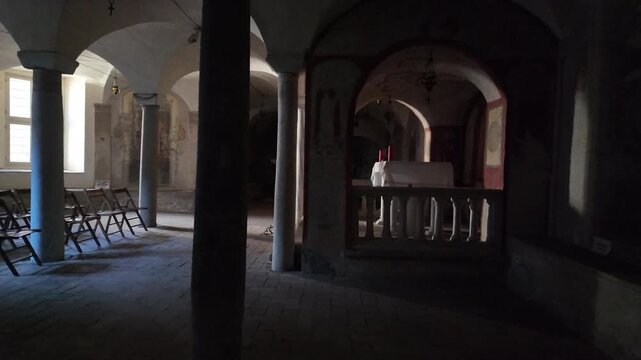 Medieval Crypt Of Basilica Saints Boniface And Alexius Rome