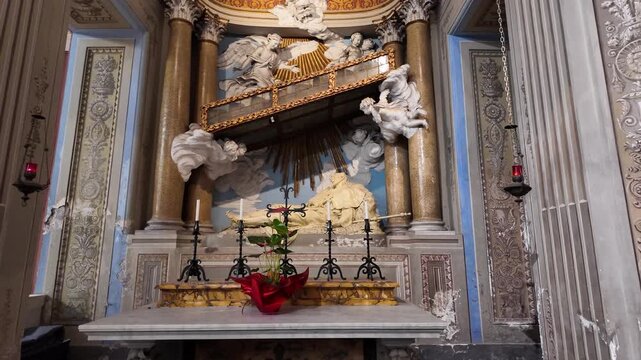 Golden Tomb Of Saint Alexius In Basilica Rome Italy