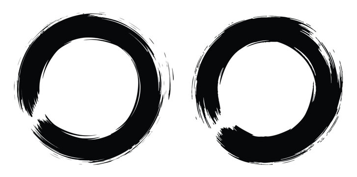 A pair of black brushstroke zeros on a white background