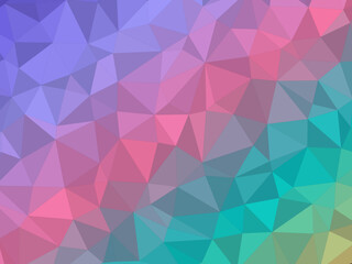 Obraz premium Colorful Low Poly Mosaic Pattern Digital Art Design