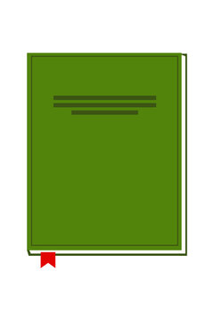 Blue book with red bookmark doodle illustration, hand drawn scribble title. Novel, story, knowledge, reading and book club concept. High-res PNG for literary, education, articles and social media post