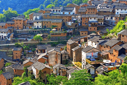 Exploring YangChan Tulou, an ancient earthen buildings village in Huangshan, Anhui Province, China with rich history and architecture