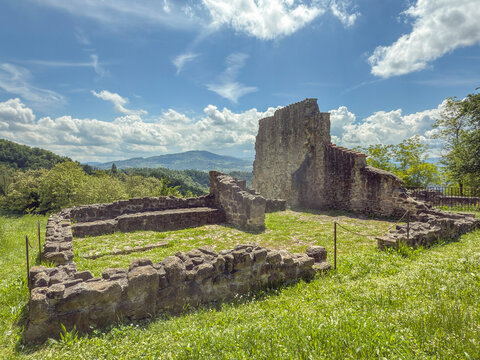 Memorial marking the events of 1944 in Caprara Sopra near Monte Sole Historical Park in Emilia Romagna, Italy, Europe