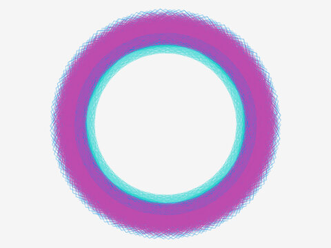 Complex Mathematical Rosette Lines Vector Background