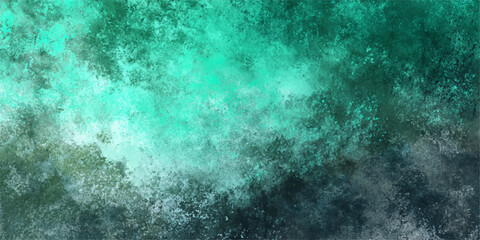 Obraz premium An abstract blue water surface ripples under a dark cloudscape where light rays pierce through smoke and cosmic textures to create a bright galaxy pattern