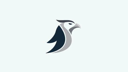 Obraz premium Abstract falcon logo design on white