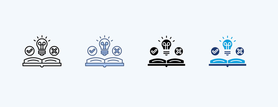 Feasibility Study Multiple Icon Illustration Vector