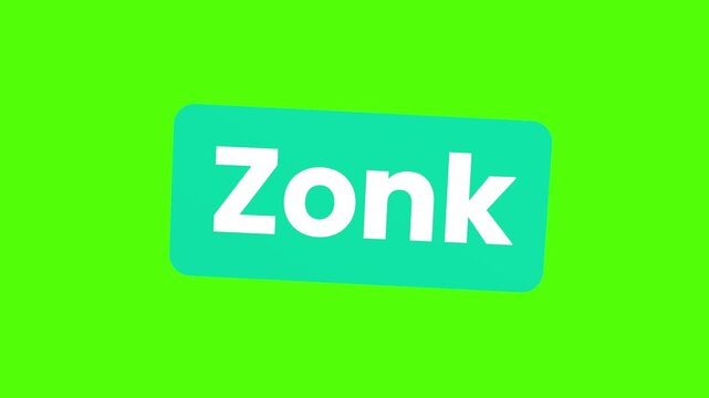 Zonk text design: A vibrant and modern design featuring the word Zonk in a bold, eye-catching font, set against a bright, vivid background.