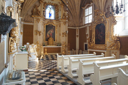 Kaplica. Zamek Biskupi w Lidzbarku Warmińskim. Polska - Mazury - Warmia.