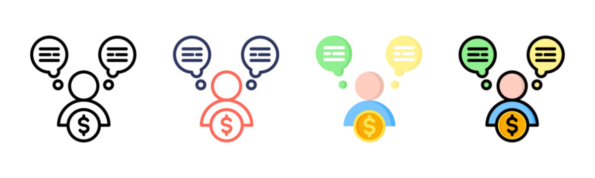 Client icon set multiple style collection
